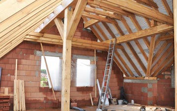 Tan Office attic trusses
